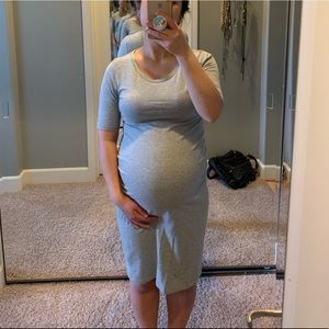 Light gray maternity dress